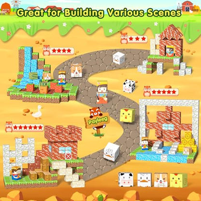 Magnetic Blocks Building Toys for Kids Ages 4 (100 Count)