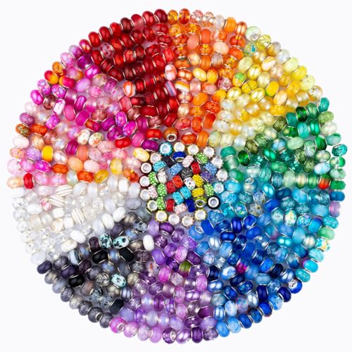 Rainbow Large Hole Beads (200 Count)