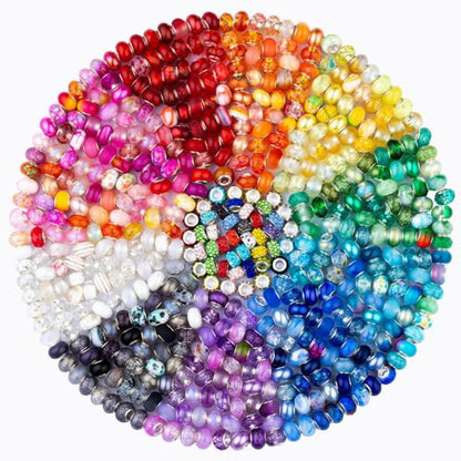 Rainbow Large Hole Beads (200 Count)