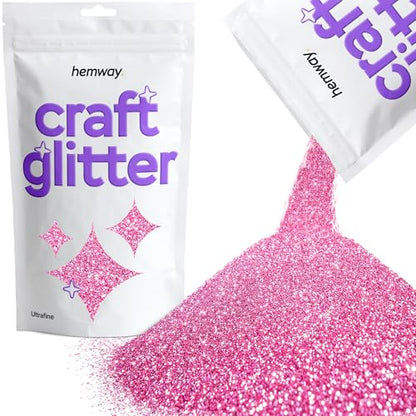 Craft Glitter Rose Pink 100g Ultrafine Glitter (100 grams)