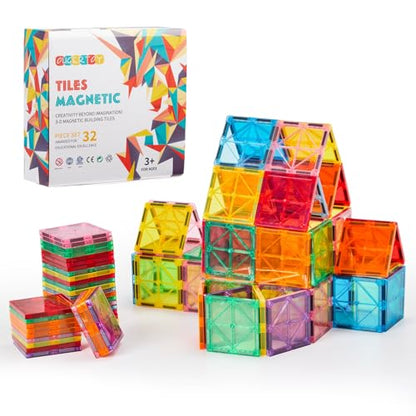32 Pack Magnetic Tiles (32 Count)