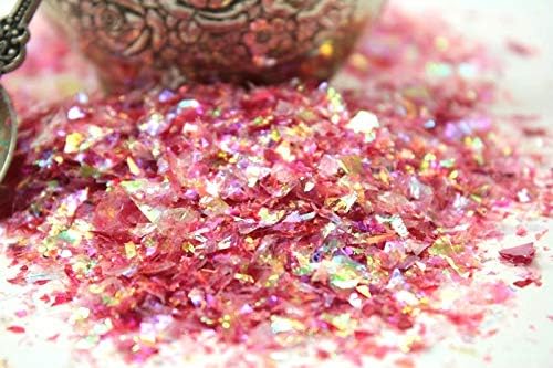 Red Iridescent Ice Flakes