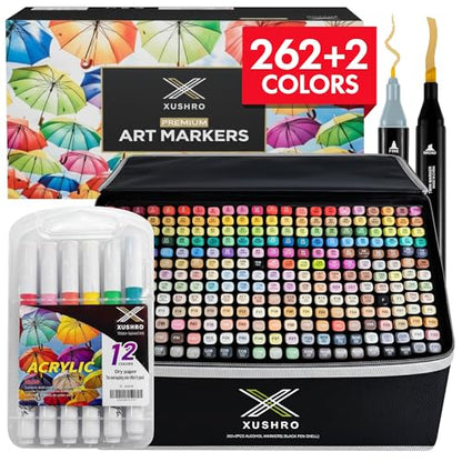 Dual Tip Alcohol Markers Set (262 Count)