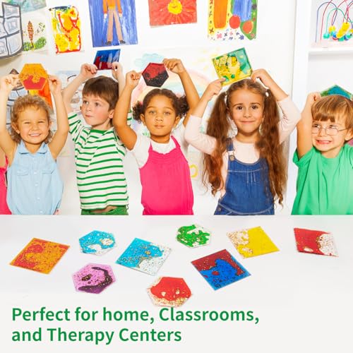 4 Pack Hexagon Liquid Tiles for Kids (4 Count)