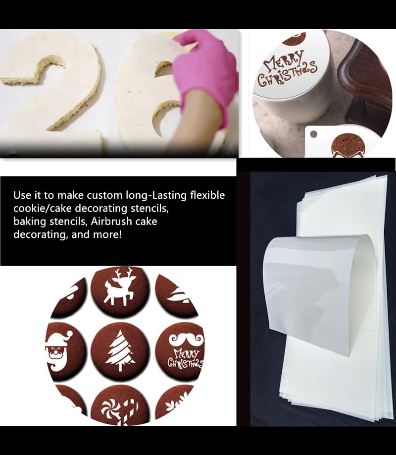 Translucent Blank Mylar Stencil Sheet for Cutting (8 Count)