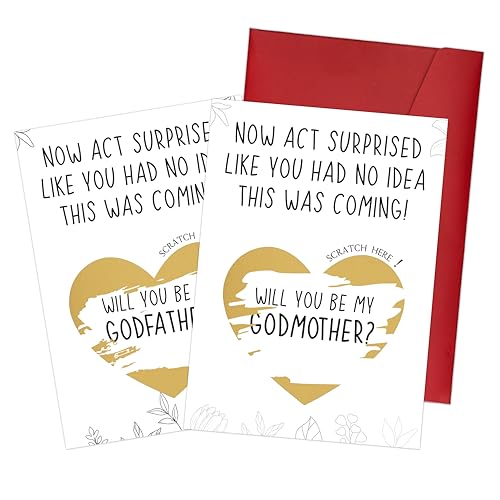 Godmother & Godfather Proposal Scratch Off Cards (2 Count)