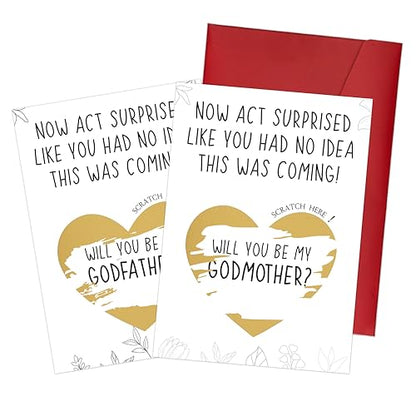 Godmother & Godfather Proposal Scratch Off Cards (2 Count)