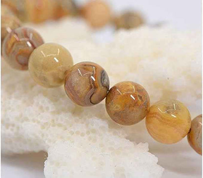 45pcs Adabele Natural Crazy Lace Agate Healing Gemstone 8mm (0.31 inch) Round Loose Beads Gem Stone Spacer for Craft Jewelry Making GF23-8