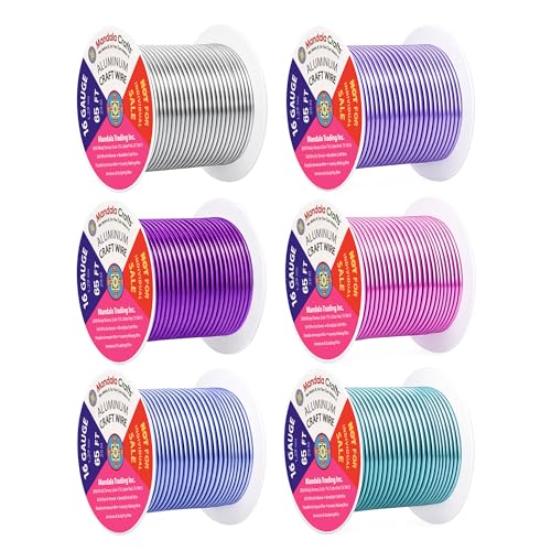 16 GA Turquoise Pink Assorted Anodized Aluminum Craft Wire (6 Count)