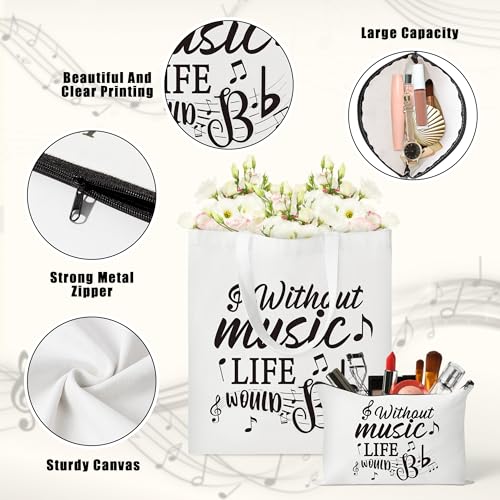 Black Music Canvas Bag