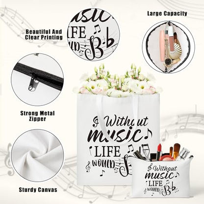 Black Music Canvas Bag