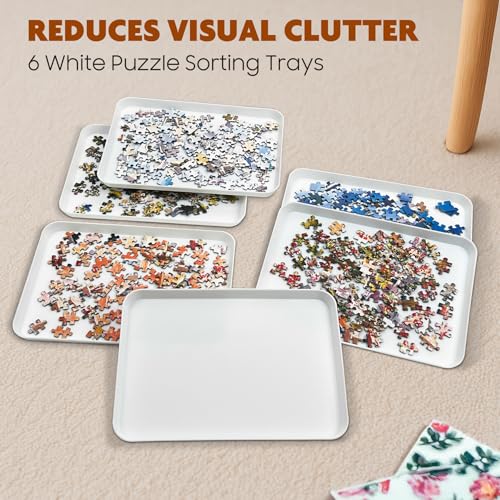 11.5 x 8.3 in Puzzle Sorting Trays Stackable