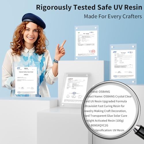 Crystal Clear Hard UV Resin Upgraded Formula Ultraviolet Fast Curing for Jewelry Making Craft Decoration