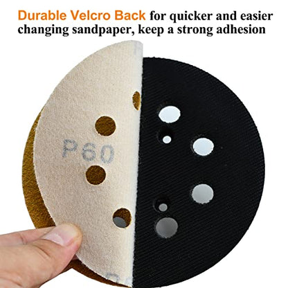5-Inch 8-Hole Hook and Loop Sanding Discs 60-Grit, 50-Pack (50 Count)