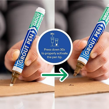 Grout Pen Brown Tile Grout Paint Marker (2 Count)