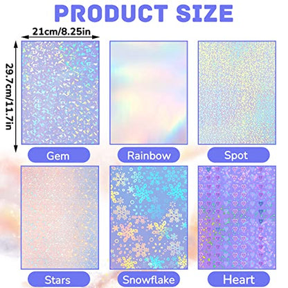36 Holographic Laminate Sheets