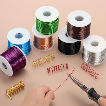 12 Gauge Anodized Aluminum Craft Wire Bendable Bonsai Training Wire 98 Feet 2mm for Sculpting Crafts Wreath Floral Beading Jewelry Making