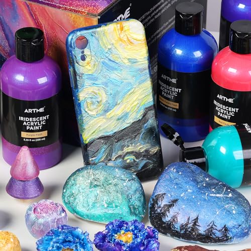 Iridescent Acrylic Paint Set (169 Fl Oz)