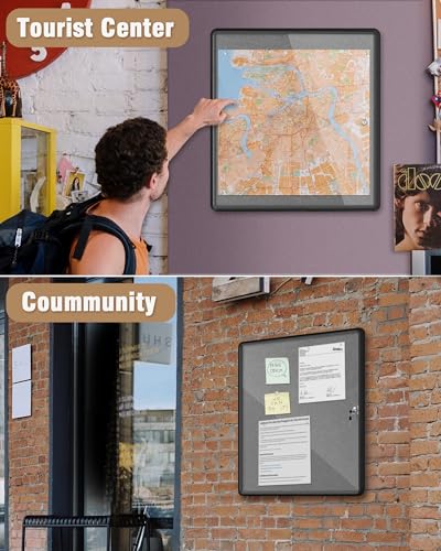 28"x26" Enclosed Bulletin Board