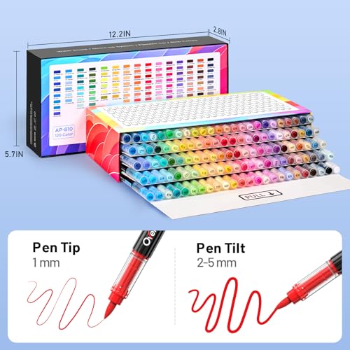 120 Colors Acrylic Paint Markers (120 Count)