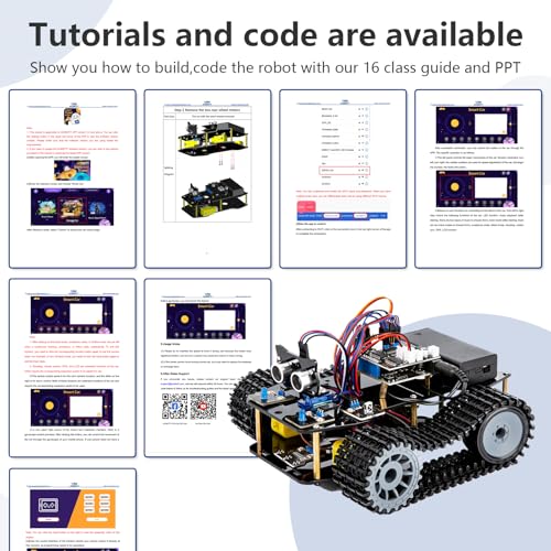 Smart Robot Tank Car Kit with ESP32 for Arduino Robotics for Kids Ages 8