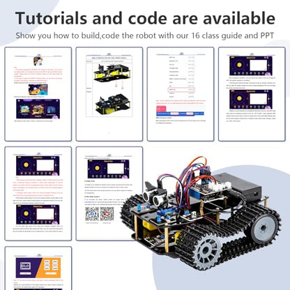 Smart Robot Tank Car Kit with ESP32 for Arduino Robotics for Kids Ages 8
