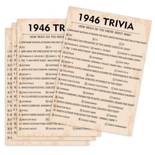 80th Birthday Party Games (30 Count)