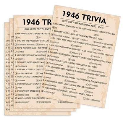 80th Birthday Party Games (30 Count)