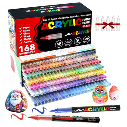 168 Colors Acrylic Paint Marker (168 Count)