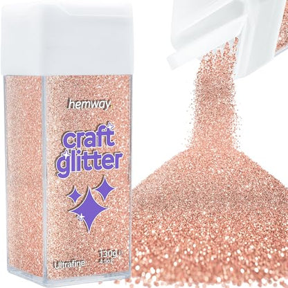 Craft Glitter Shaker Rose Gold 130g Ultrafine (4.5 Ounce)