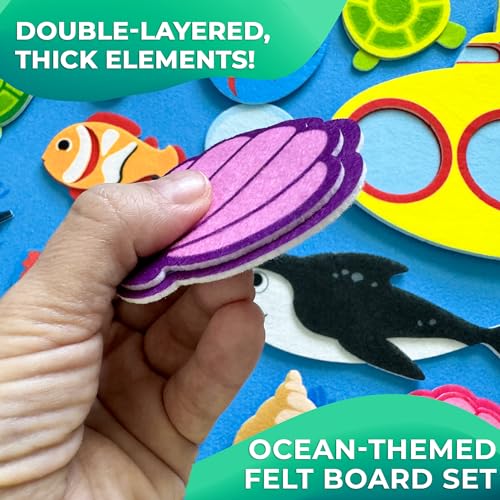 Ocean Felt Board for Toddlers 61 Pcs