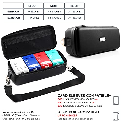 Black Bolt Card Carrying Case fits PM Cards and other TCG Games