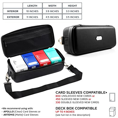 Black Bolt Card Carrying Case fits PM Cards and other TCG Games