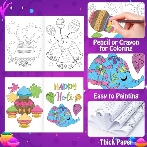 Holi Coloring Books for Kids (24 Count)
