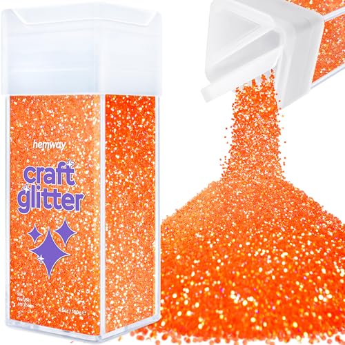 Craft Glitter Shaker Fluorescent Peach 130g Fine (3.8 Ounce)