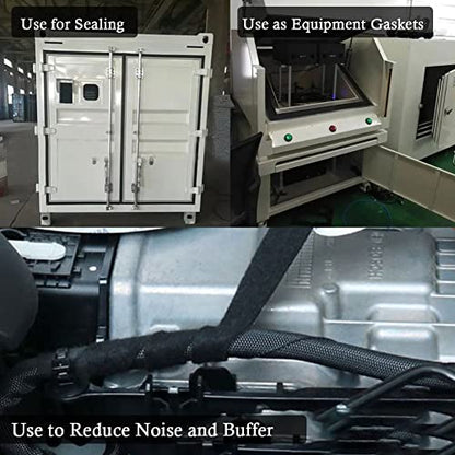 Neoprene Rubber Strips with Adhesive Backing Rubber Sheets (10 Foot)