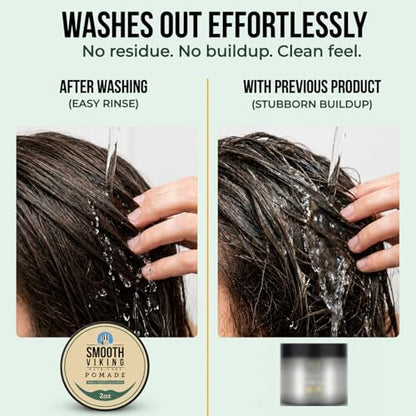Smooth Viking Medium Hold & High Shine Pomade (2 Ounce)