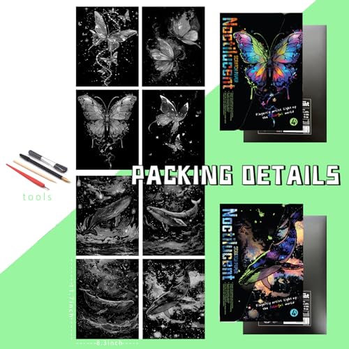 Glow in The Dark Scratch Art for Adults