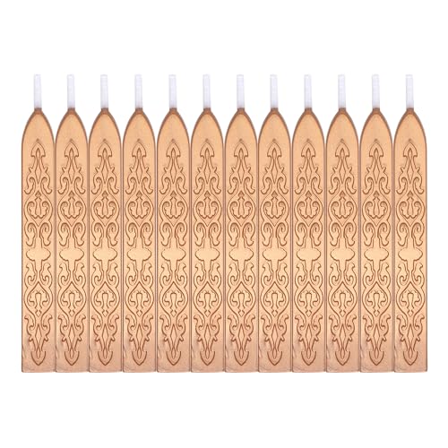 12Pcs Sealing Wax Sticks with Wicks for Wax Seal Stamp (12 Count)