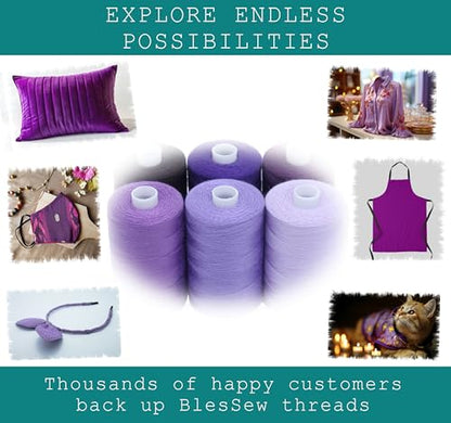 Sewing Thread in Purple Color Tones (18000 Foot)