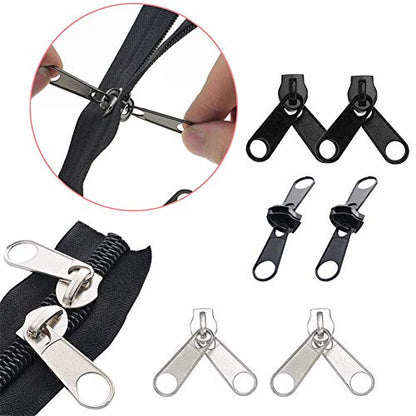 169Pcs Zipper Repair Kit Zipper Replacement Zipper Pull Rescue Kit with Zipper Install Pliers Tool and Zipper Extension Pulls for Clothing Jackets Purses Luggage Backpacks (169 Count)