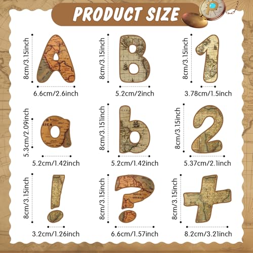 221 Pcs World Map Bulletin Board Letters for Classroom Wall (225 Count)