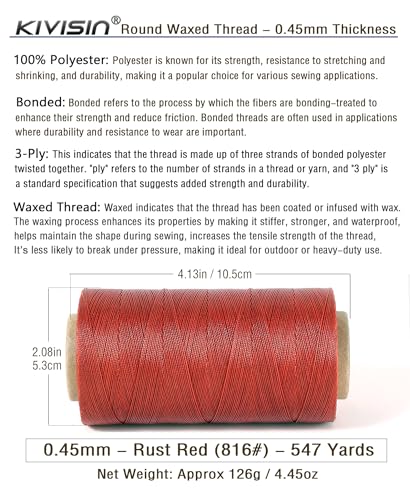 Thin Wax Polyester Thread (1641 Foot)