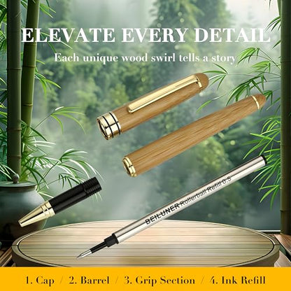 Luxury Wood Ballpoint Pen Writing Set