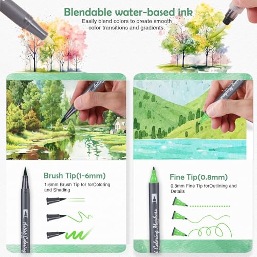 Watercolor Pens Set (48 Count)