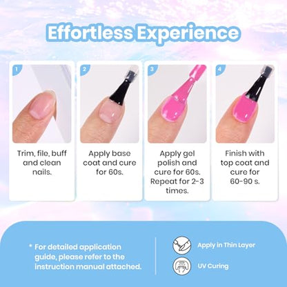 Beetles 20 Colors Gel Nail Polish Set with Base Glossy and Matte Top Coat