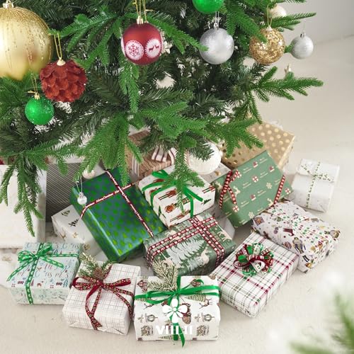 3 8 inch 100 Yards Assorted Christmas Ribbon (300 Foot)