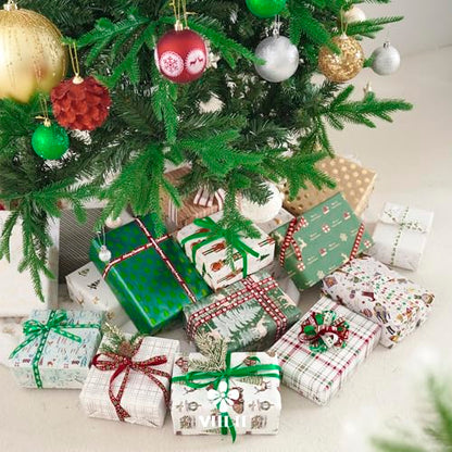 3 8 inch 100 Yards Assorted Christmas Ribbon (300 Foot)
