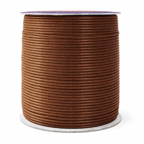 1.5mm Russet Brown Waxed Cord (327 Foot)