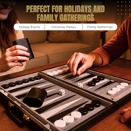 Premium Backgammon 11" Small Black